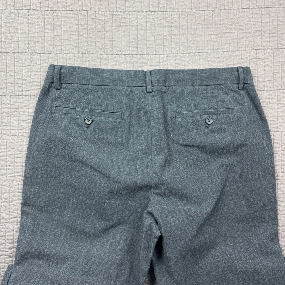 Banana Republic Aiden Chinos Mens 34x30 (34x28) Blue Gray Glen Plaid Slim Pants